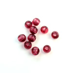 Czech Pressed Glass Large Hole Bead - Round 06MM ROSE