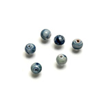 Plastic Bead - Marbelized Smooth Round 06MM SEA BLUE