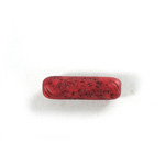 Plastic Engraved Bead - Tube 21x6MM INDOCHINE RED