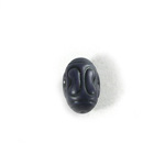 Plastic Engraved Bead - Oval 15x10MM INDOCHINE NAVY