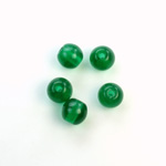 Czech Pressed Glass Large Hole Bead - Round 08MM CHRYSOPHRASE