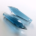 Plastic Pendant -Transparent Faceted Pear 38x9MM MONTANA