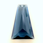 Plastic Pendant -Transparent Faceted Trapezoid 37x24MM MONTANA