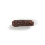 Plastic Engraved Bead - Tube 21x6MM INDOCHINE BROWN