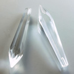 Plastic Pendant -Transparent Faceted Pear 40x7MM CRYSTAL