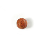 Plastic Engraved Bead - Round 11MM INDOCHINE LIGHT BROWN