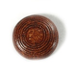 Plastic Flat Back Engraved Cabochon - Round 29MM INDOCHINE BROWN