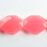 Gemstone Bead - Faceted Octagon 25x20MM Dyed QUARTZ Col. 98 SALMON