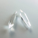 Plastic Pendant -Transparent Faceted Pear 23x6MM CRYSTAL