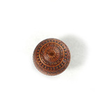 Plastic Engraved Bead - Round 15MM INDOCHINE LIGHT BROWN