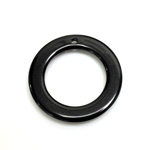 Plastic Pendant - Smooth Flat Ring 38MM JET