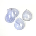 Gemstone Flat Back Cabochon - Pear 16x12MM BLUE LACE AGATE