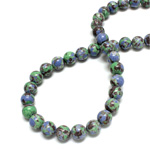 Synthetic Matrix Bead - Round 08MM SX11 GREEN-BLUE-BROWN
