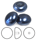 Preciosa Flat Back Button Crystal Nacre Pearl Round 10MM BLUE