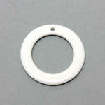 Plastic Pendant - Smooth Flat Ring 38MM CHALKWHITE