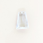 Plastic Pendant -Transparent Faceted Trapezoid 18x13MM CRYSTAL