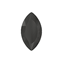 Aurora Crystal Point Back Fancy Stone Foiled - Classical Navette 32x17MM HEMATITE #1131HEM