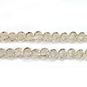 Chinese Cut Crystal Bead - Round Spacer Disc 06X4MM CRYSTAL with CHAMPAGNE LUMI Coating