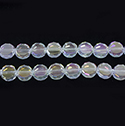 Chinese Cut Crystal Bead - Round Spacer Disc 10X4MM CRYSTAL AB
