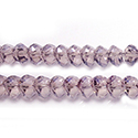 Chinese Cut Crystal Bead - Round Spacer 05x7MM LT AMETHYST LUMI Coated
