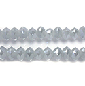 Chinese Cut Crystal Bead - Round Spacer 05x7MM LT GREY LUSTER