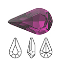 Preciosa Crystal Point Back MAXIMA Fancy Stone - Pear 06x3.6MM AMETHYST