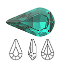 Preciosa Crystal Point Back MAXIMA Fancy Stone - Pear 13x7.8MM EMERALD