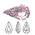 Preciosa Crystal Point Back MAXIMA Fancy Stone - Pear 06x3.6MM LIGHT AMETHYST