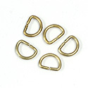 Brass Open Jump Rings - D Rings - 13.75mm x 10.40mm, w 13 Gauge (1.8mm) round wire.