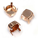 Brass Prong Setting - Closed Back - Round ss39 - RAW BRASS