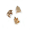 Brass Prong Setting - Closed Back - Pearshape 06x3.6mm - RAW BRASS