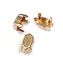 Brass Prong Setting - Closed Back - Navette 08x4mm - RAW BRASS