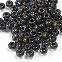 Preciosa Czech Glass Seed Bead - Round 06/0 TRAVERTINE BLACK 29980