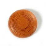 Plastic Flat Back Engraved Cabochon - Round 29MM INDOCHINE LIGHT BROWN