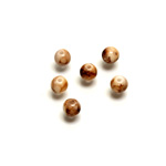 Plastic Bead - Marbelized Smooth Round 06MM NATURAL