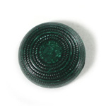 Plastic Flat Back Engraved Cabochon - Round 29MM INDOCHINE TEAL