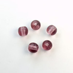 Czech Pressed Glass Large Hole Bead - Round 08MM AMETHYST