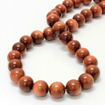 Man-made Bead - Smooth Round 12MM BROWN GOLDSTONE