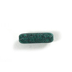 Plastic Engraved Bead - Tube 21x6MM INDOCHINE TEAL