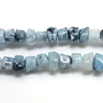 Plastic  Bead - Mixed Color Irregular Nugget 10x6MM BLUE CORAL