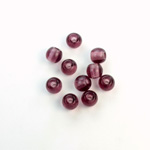 Czech Pressed Glass Large Hole Bead - Round 06MM AMETHYST