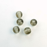 Czech Pressed Glass Large Hole Bead - Round 08MM BLACK DIAMOND