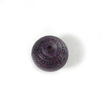 Plastic Engraved Bead - Round 15MM INDOCHINE LILAC