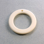 Plastic Pendant - Smooth Flat Ring 38MM MATTE IVORY