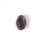 Plastic Engraved Bead - Oval 15x10MM INDOCHINE LILAC