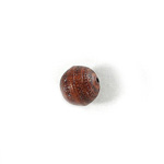 Plastic Engraved Bead - Round 11MM INDOCHINE BROWN