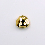 Metalized Plastic Pendant- Faceted Drop 12x11MM GOLD