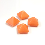 Gemstone Cabochon - Square Pyramid Top 08x8MM DOLOMITE DYED CORAL