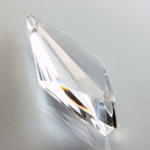 Plastic Pendant -Transparent Faceted Pear 45x20MM CRYSTAL