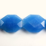 Gemstone Bead - Faceted Octagon 25x20MM Dyed QUARTZ Col. 12 CALCEDON